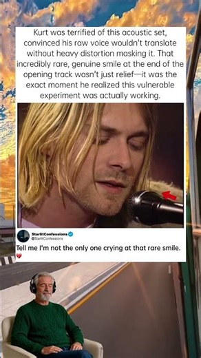 The Smile That Relieved Kurt Cobain 🕯️#Nirvana #KurtCobain #Unplugged #MusicHistory