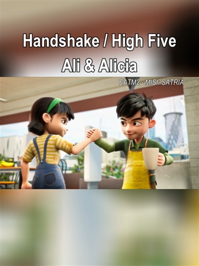 Handshake / High Five Ali & Alicia #EjenAli #EjenAlicia #EjenAliTheMovie #EjenAliTheMovie2 #AnimasiAnimasiMalaysia