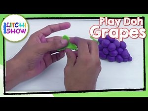 Making Of Easy Play Doh Grapes| Clay Modelling Grapes For Kids | How To Make Play Doh Fruits Grapes