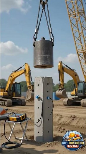 Dynamic Pile Load Testing | #piletesting #civilengineering #construction #trending #viral #civilwork