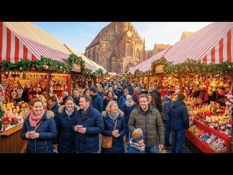 Germany’s Most Iconic Christmas Market (Daytime) 🇩🇪 | Nuremberg 4K Walk