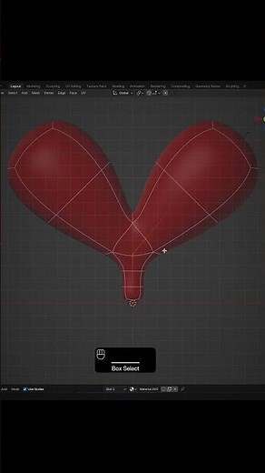 How to make a heart in Blender ❤️ #blendertutorial #blender3d #blenderanimation