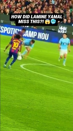 Barcelona vs Celta Vigo 🤯 Lamine Yamal Shocking Miss #shorts