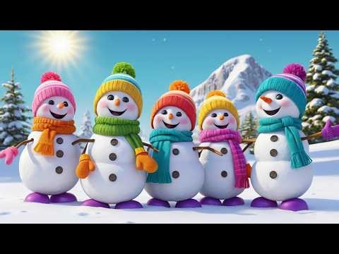 Eight Little Toy Snowmen Roll Roll Roll | Winter Song & Counting Rhyme for Kids