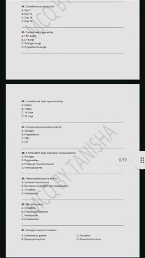 Top 100 Questions 🔥 Human Reproduction | NEET Biology MCQs | Comment “PDF” for Free Questions