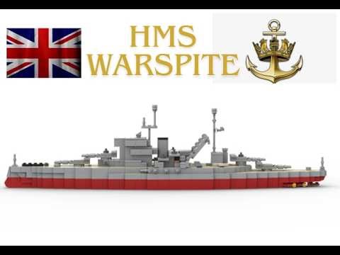 I built the HMS Warspite in Lego (1/640th scale)
