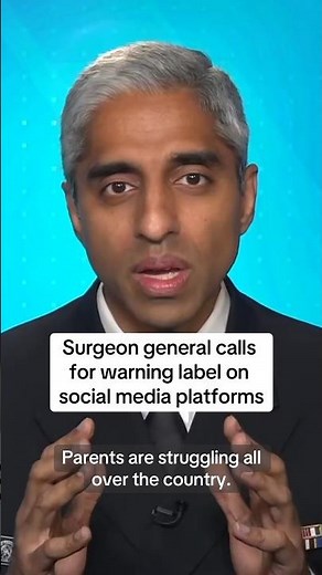 Surgeon general calls for warning label on social media platforms