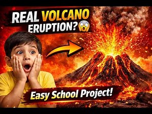 👉 Real Volcano Eruption? 😲 | Easy School Science Project