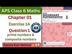 Exercise 1A Question 1 Full solution |APS Maths class 6| New secondary Book 1 Updated Edition