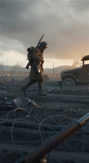 The Soldier Crossing the Battlefield Alone — WW2