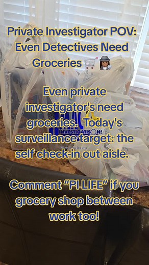 Private Investigator POV: Even Detectives Need Groceries at Walmart 🛒🕵🏾‍♀️ Even private investigator's need groceries. Today's surveillance target: the self check-in out aisle. Comment “PI LIFE” if you grocery shop between work too! #privateinvestigator #dayinthelife #detectivetok #surveillance #investigativework #Groceryshopping #walmart | JMAC Investigations & Solutions