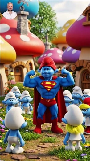 What would superheroes look like if they lived among the Smurfs? #comedy #marvel #animation #disney