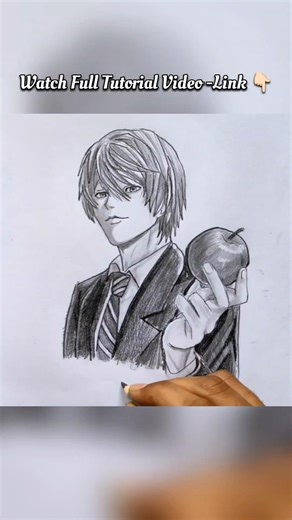 This Light Yagami Drawing Looks Insane 🤯| Easy drawing Tutorial step by step for beginners #animeart