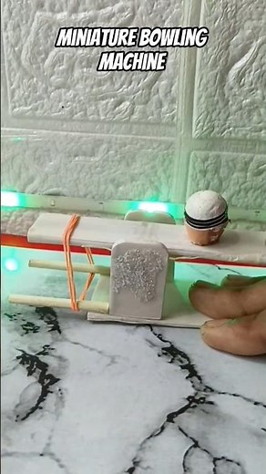 Miniature Cricket Bowling Machine | DIY Craft for Cricket Fans #shorts#viral