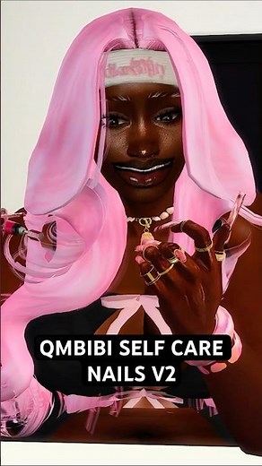 QMBiBi Self Care Nails V2 | Sims 4 DIY Realistic Mods | Nails CC Folder #sims4 #thesims4 #nails