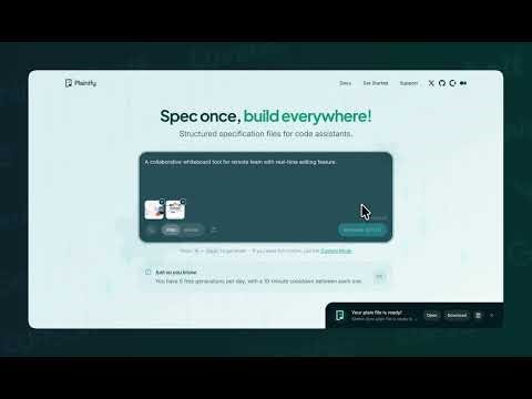 Plainify: From One Sentence to a Full Spec File