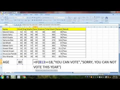 How to use nested if in excel #excel #advancedexcel