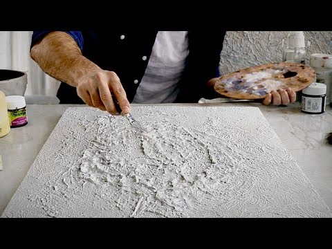 Textured Island: Mystical Abstract Art with Palette Knife Acrylic Techniques