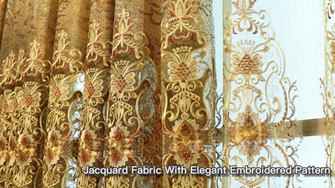 ELKCA European Curtain Valance for Living Room Luxury Window Curtains for Bedroom Swag Valance for Kitchen,Rod Pocket (W49, 1Panel)