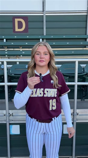 Put a face to the name 👀🥎 Get to know freshman Chesney Davis. #EatEmUp | Texas State Athletics