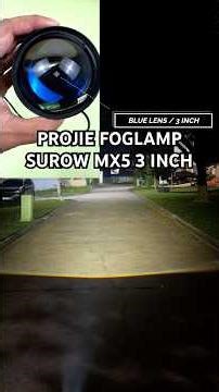 PROJIE FOGLAMP SUROW MX5 5500K (BLUE LENS/3 INCH) #review #surow #otomotif #projie #foglamp #mx5