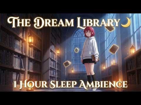 The Dream Library 🌙📖 | 1 Hour Deep Sleep Music & Calm Night Ambience