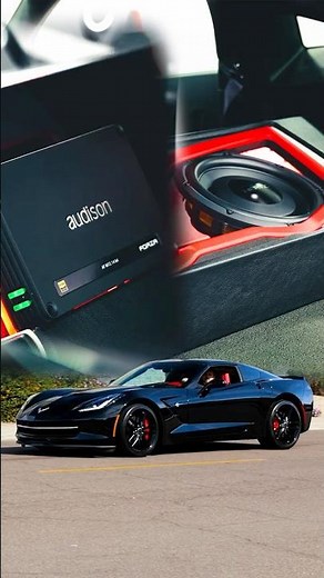 Building a stunning audio system in this C7 Corvette in 60 SECONDS! #subwoofer #audio #corvette