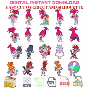 Layered Trolls Svg Bundle, Instant Download, Bundle for Cricut, Silhouette Vector SVG PNG DXF Cut File - Etsy Australia