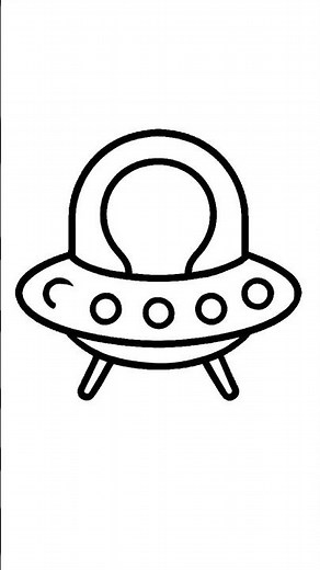 How to Draw a Cute UFO 🛸 Easy Tutorial #Shorts