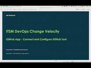 DevOps Change Velocity: GitHub App Connect and Configure