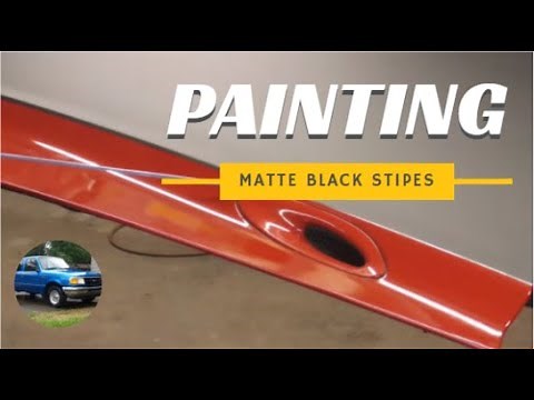 Painting a Mach 1 Style Flat | Matte Black Hood Stripe w/ 3M Fine Line Striping Tape