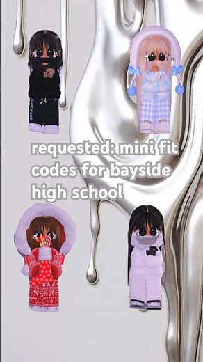 mini outfit codes for bayside highschool #roblox #robloxcodes #robloxoutfitcodes #followme