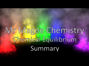 Advanced Higher Chemistry-Chemical Equilibrium Summary