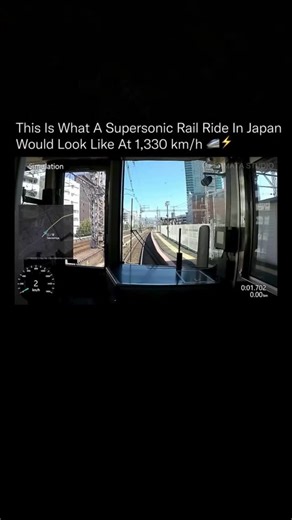 knowledge martix on Instagram: "At this speed, you are no longer traveling across land, you are moving at the speed of sound This simulation visualizes what a supersonic rail journey in Japan could feel like at Mach 1, roughly 1,330 km/h. Japan's fastest trains today operate around 320 km/h, with advanced test platforms like SCMaglev exceeding 600 km/h in controlled environments. This simulation pushes far beyond that, exploring what becomes possible if current rail concepts evolve into true sup