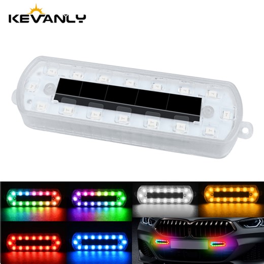 1x Solar Power Strobe Warning Light Motorcycle Car Motorbike ATV RV Tail Colorful LED Night Rear Collision Flashing Signal Lamp | Lazada PH