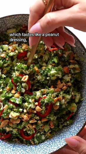 Delicious Kale Crunch Salad Recipe with Peanut Vinaigrette