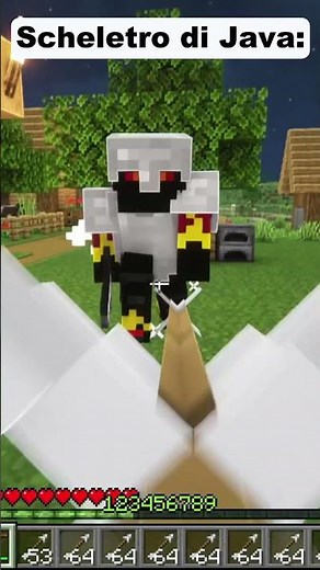 Java Skeleton vs. Bedrock💀.... #minecraft #meme #funny #games