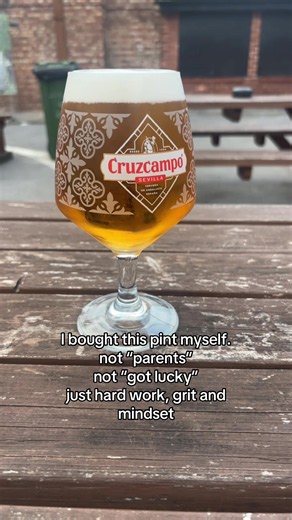 I bought this pint myself — celebrating hard work and mindset