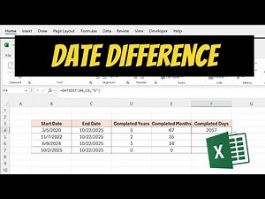 How To Calculate The Difference Between Two Dates In Excel