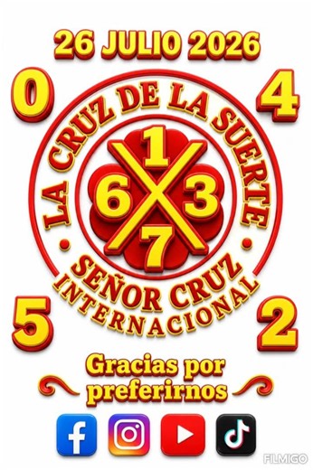 Cruz 26 julio 2026 !!
