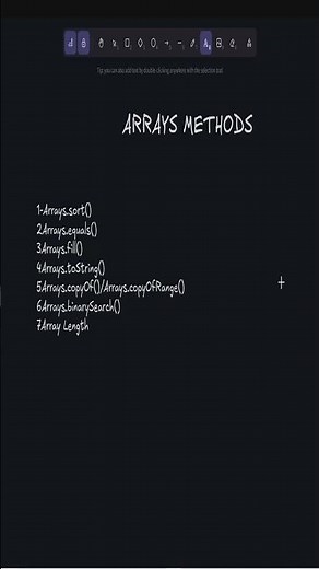 ARRAY METODS | 7 USEFULL METODS IN JAVA #coding #java #shorts #shortvideo #short