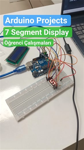 Arduino Öğrenci Çalışmaları 🦾🚨 7 Segment Display Led ile Sayaç yapımı #kodlama #arduino