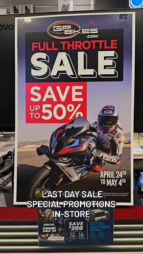 Full Throttle Sale. Come check out the great deals in-store. #gpbikeswhitby | GP Bikes Motorcycle PowerSports Authority | Facebook