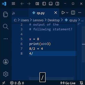 python tricks | Right Shift Operator #python #shorts.