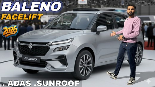 386K views · 3.7K reactions | NEW 2026 BALENO FACELIFT IS HERE - Brezza facelift से पहले आ गया Baleno facelift - ADAS, Sunroof, Wireless Charging & many more Features #MarutiSuzuki #ElectricVehicle #facebookviral #facebookreel #car #cars #FacebookPage #maruti #baleno #brezza | Nick Audience | Facebook
