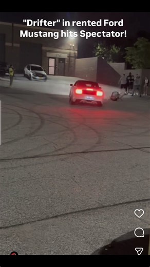 Babayaga on Instagram: "WANNA BE DRIFTER RENTS A FORD MUSTANG & HITS A SPECTATOR! #cars #carsofinstagram #carsandcoffee #fails #funny"