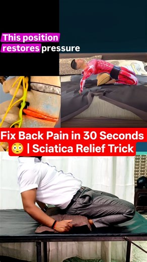 Fix Back Pain in 30 Seconds 😳 | Sciatica Relief Trick1 Position That Fixes Compressed Disc Instantly