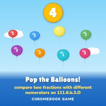 4th Grade Fractions Math Game | Math Center No Prep