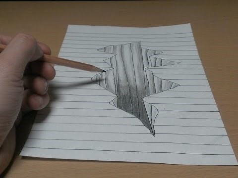 Very easy 3D trick art | Draw a cliff on paper
