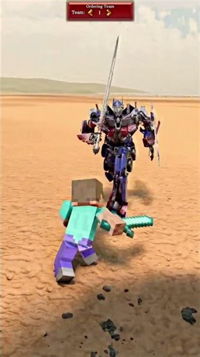 Optimus Prime VS Steve . Who will win ? UEBS2